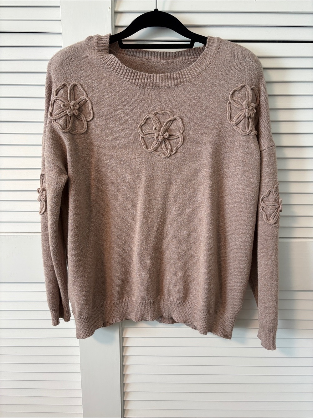Bloom chic Women's Taupe Crewneck Sweater